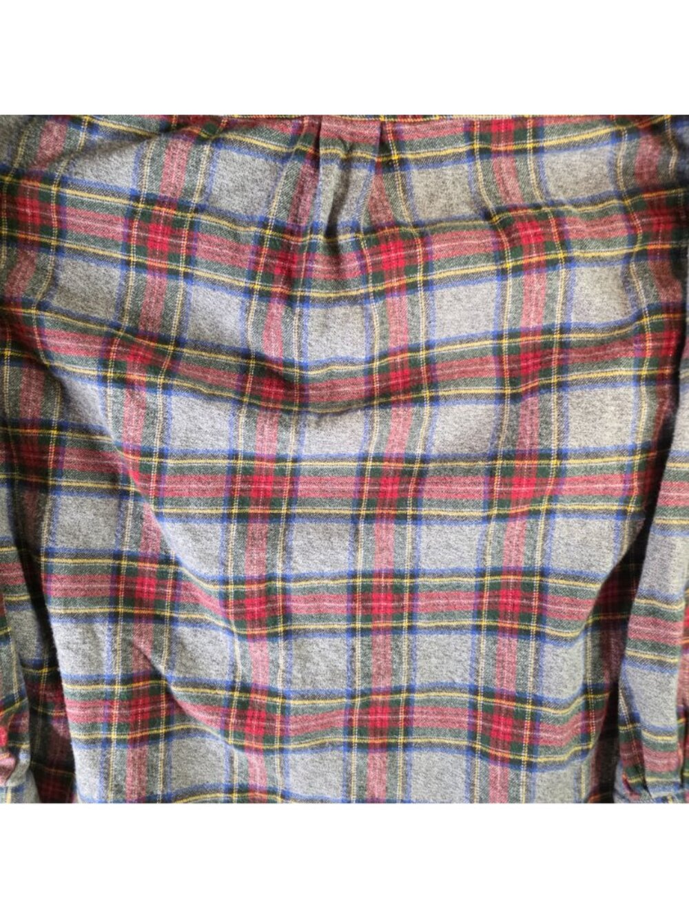 Vintage Northern Reflections Mens XL Gray Red Green Blue Plaid Flannel Shirt 100 - Picture 10 of 10